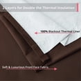 thumbnail image 4 of THD Virginia 100% Blackout Grommet Total Privacy Curtain Panels - Window Curtains for Living Room Bedroom - Set of 2 (Chocolate Brown, 52 W x 84 L), 4 of 5