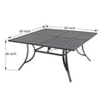 thumbnail image 2 of 8-Person Patio Dining Table for Outdoor Garden Poolside Lawn, 2 of 6