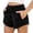 Black, variant on Gyujnb Women Stretch Athletic Shorts Soft Breathable Drawstring Elastic Waist Casual Workout Shorts with Pockets,White1