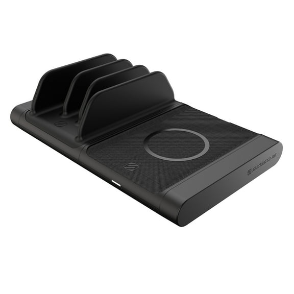 Scosche BLKIT5-SP0 BaseLynx Qi-Certified Wireless Charging Station USB-C & USB-A Power Delivery 3.0