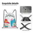 thumbnail image 3 of Kdxio Gnomes Summer Print Drawstring Backpack Bag,Waterproof Draw String Back Sack, Gym Drawstring Bags Swim Bag For Unisex, 3 of 5