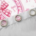 thumbnail image 4 of Feelyou Buffalo Pink Bowknot Black Out Curtains for Kids, Initial Q Letter Curtains Pack of 2 (42x63 Each), Kawaii Princess Style Bedroom Curtains, Blackout Curtains Room Decor, 4 of 6