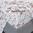 thumbnail image 4 of Twin Size Sheet Set Paisley Printed Bed Sheets for Single Bed Piece Microfiber Fitted Sheet with ” Deep Pocket & Straps Patterned Bedding Sheets & Pillowcase Set, 4 of 8