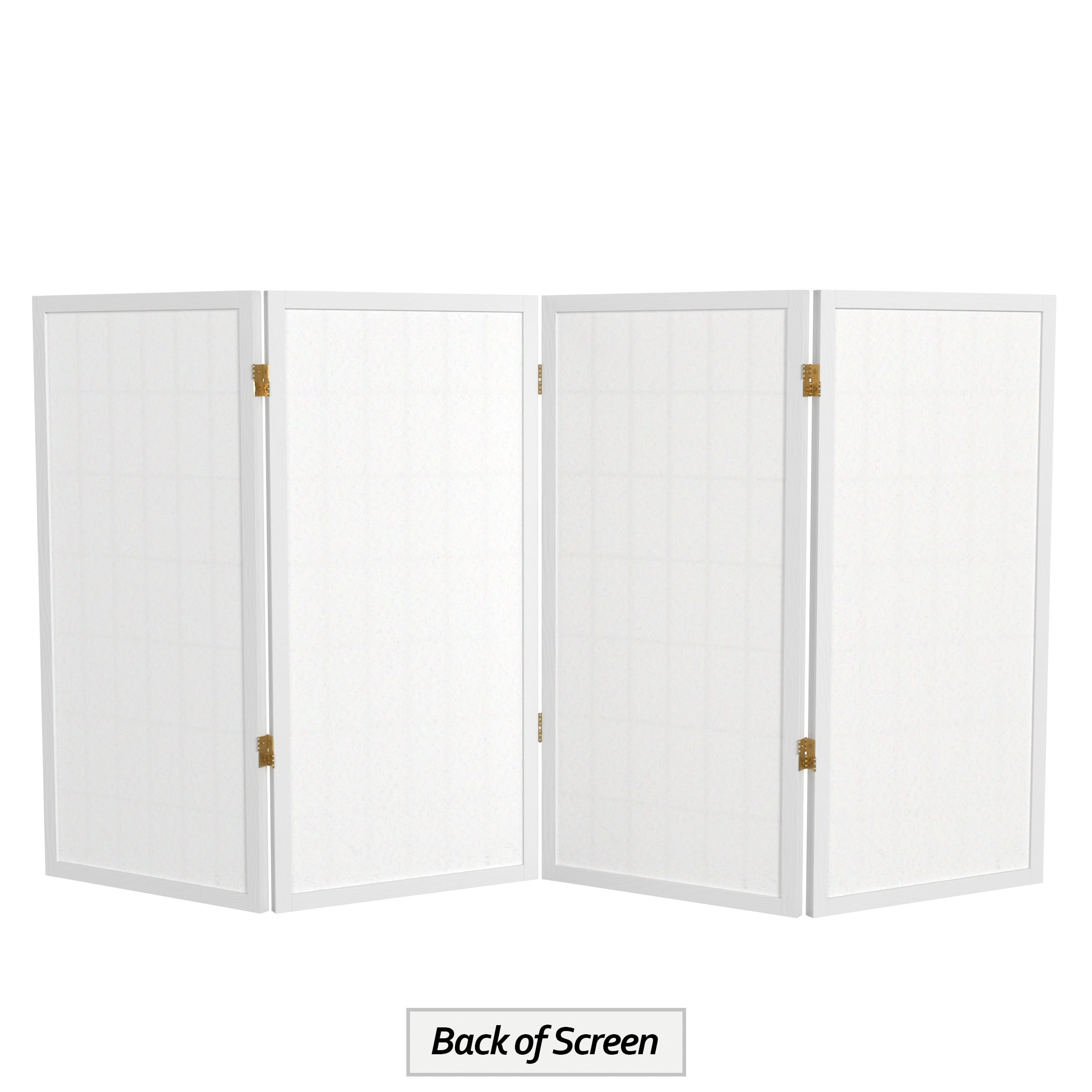 Red Lantern 3 ft. Short Window Pane Shoji Screen - White - 4