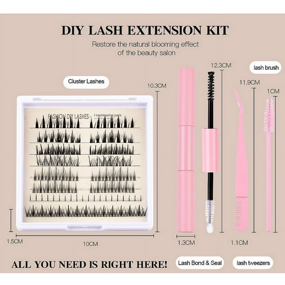 Fiudx Extensiones de Pestañas Individuales En Tallo Ancho, Pestañas Postizas Planas Superfinas, Pestañas Veganas Suaves, Herramienta En Belleza Casera, Uso Doméstico, Adhesivo de Larga Duración Inclu