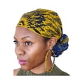 thumbnail image 3 of Royal Blue and Golden Yellow African Print Head wrap, 3 of 5