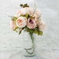 thumbnail image 4 of Visland Artificial Flowers Silk Plastic Fake Peony Flower Vintage Peonies Bouquet DIY Wreath for Home Wedding Centerpieces Decor, 4 of 8