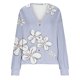 thumbnail image 5 of Cárdigan informal para mujer, chaqueta con botones estampados, abrigo de moda, blusa de poliéster para mujer, 5 of 5