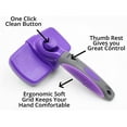 thumbnail image 2 of Animal Self-Cleaning Slicker Brush for Dogs - The Ultimate Dog Brush for Shedding Hair, Fur - Comb for Grooming Long Haired & Short Haired Dogs, Cats, Rabbits, & More - Deshedding Tool, Cat Brush, 2 of 6