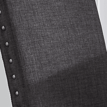 Weston Home Kirk Nailhead Accent Parson Linen Dining Chair, Set of 2, Charcoal