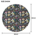 thumbnail image 6 of Day Of the Dead Halloween Pattern Round Tablecloth 60"x60",Wrinkle Wipeable Table Cloth for Kitchen Dining Room Picnic Patio Party, 6 of 6
