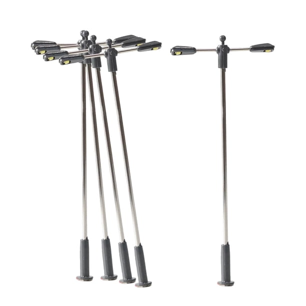 5 piezas de mini farolas para alumbrado público, faroles para caminos y adornos para senderos. 15 cm x 67 cm