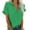 Green, variant on Stamzod Womens Short Sleeve Shirts V Neck Collared Button Up Shirt Tops with Pockets Oversize Dressy Casual Women Shirts