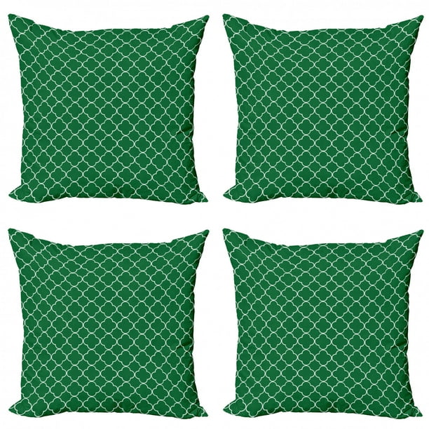 Quatrefoil Throw Pillow Cushion Case Pack of 4, 4 Leaf ...