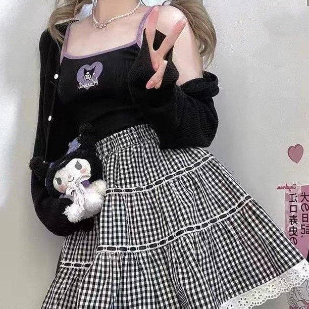 Verano Japonés Sanrio , Melody Bordado Slim Hot Girl Camiseta Cortapangjing