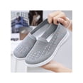 thumbnail image 4 of Gomelly Women Casual Shoes Slip On Loafers Knit Upper Sneakers Comfort Walking Shoe Sports Travel Flats Grey 5.5, 4 of 7