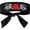 black-dragon, variant on Japanese Ninja Style Tie Headband Bandana, Black Warrior Print Polyester Head Wrap for Sports Themed Events