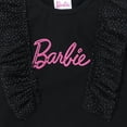 thumbnail image 6 of Barbie Toddler Girls Long Sleeves Tee Letter Star Print Mesh Panel Crewneck Pullover Outfits Sizes 2-6, 6 of 6