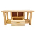 thumbnail image 1 of Milaget Table d'Appoint Miniature en Bois Réaliste Fait Main Table à Thé Mini Bureau Modèle pour 1/12, 1 of 9