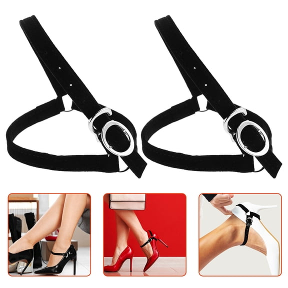 PENIKOKO 1 Pair Portable Detachable Black Heel Straps for Shoes Anti- Comfortable Bands