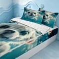 thumbnail image 2 of Erosebridal Sea Dog Zipper Queen Comforter Set with Fitted Sheet and 2 Pillowcases, Marine Animal Zipper Bedding Set, Reversible, 2 of 7