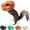 Orange, variant on Rongyun Dinosaur Head Squirrel Feeder - Hanging Squirrel Feeders for Outside, T-Rex Squirrels Feeders, Squirrel Boxes Backyard Patio Garden (Green)