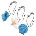 thumbnail image 2 of Juego De Ganchos Colgantes Con Forma De Concha De Estrella De Mar, Juego De Ganchos Colgantes De Acero Inoxidable, Juego De Ganchos Dobles Para Cortina Speravity HA025013-02, 2 of 7