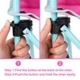 thumbnail image 4 of KABOER Silla plegable para niños al aire libre con portavasos y bolsa de transporte, sillas de camping para niños para viajes en la playa al aire libre (unicornio rosa), 4 of 5