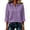 Purple#6065nn, variant on Hearthz Polo Shirts for Women 3/4 Sleeve Raglan Women's Button Down Shirts Summer Women's Polo Shirt