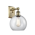 thumbnail image 2 of Innovations Lighting  Athens 1 Light 8" Sconce Antique Brass/Clear, 2 of 5