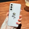 thumbnail image 2 of Compatible with Samsung Galaxy S22 Floral Case, Cute Flower Bling Glitter Clear Case for Women, Shockproof Protect Soft Transparent Cover for Samsung S22 5G 6.1 inches (Rose Flower), 2 of 11