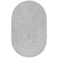 thumbnail image 2 of nuLOOM Wynn Braided Indoor/Outdoor Area Rug, 7' 6" x 9' 6" Oval, Light Grey/Salt and Pepper, 2 of 4