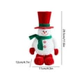 thumbnail image 3 of Oefntac Christmas Decor Christmas Velvet Red Hat Snowman Figurine 12in Tabletop Multicolor Polyester Scenic Arrangement Home Centerpiece, 3 of 6