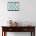 thumbnail image 3 of PinPix 18x13 Custom Cork Bulletin Board Argyle Turquoise Poster Board Has a Fabric Style Canvas Finish, Framed in Argyle Turquoise, by ArtToFrames (PinPix-648), 3 of 6