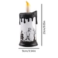thumbnail image 2 of Summercome Halloween Flameless Candle, Halloween Snow Globe Candles Light, LED Spooky Decoration Electronic Candle Lamp, Ideal for Party Holiday Decor, Halloween Centerpieces for Tables, Zombie, 2 of 8
