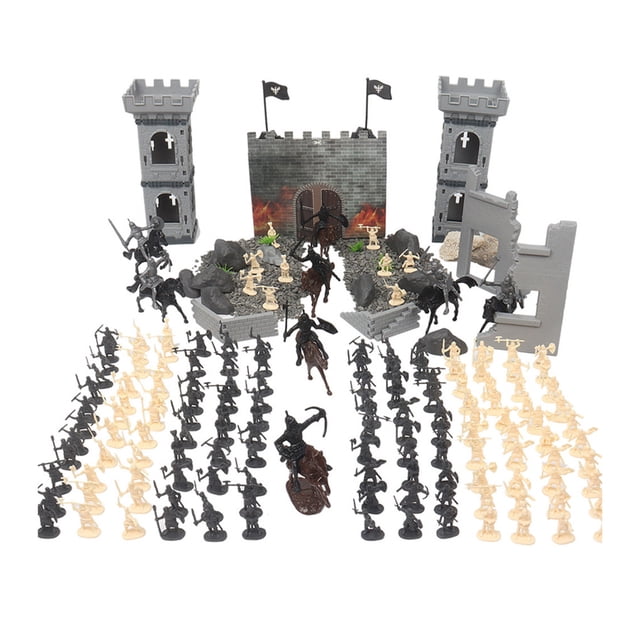 Ounissouiy 4-6 años de edad, modelo de simulación, de mesa, decoración, juguetes de plástico, conjunto de regalos de cumpleaños para Kits de construcción modelo Doble color