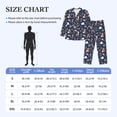 thumbnail image 3 of Balery Animals And Wildflowers Pijama para Hombre de Dos Piezas con Manga Larga, Conjunto de Dormir y Descanso Suave con Bolsillos-Large, 3 of 4
