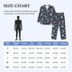 thumbnail image 3 of Balery Animals And Wildflowers Pijama para Hombre de Dos Piezas con Manga Larga, Conjunto de Dormir y Descanso Suave con Bolsillos-Large, 3 of 4