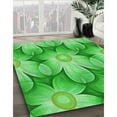 thumbnail image 2 of Ahgly Company Indoor Rectangle Patterned Neon Green Area Rugs, 4' x 6', 2 of 6