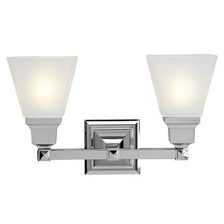 

2 Light Bathroom Light in New Traditional Style 15 inches Wide By 9.5 inches High-Polished Chrome Finish Bailey Street Home 218-Bel-731495