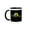 Black/White, variant on 3drose, Trendy Illustration of Two Birds on a Tree Brach Black Background, 11oz Two-tone Yellow Mug