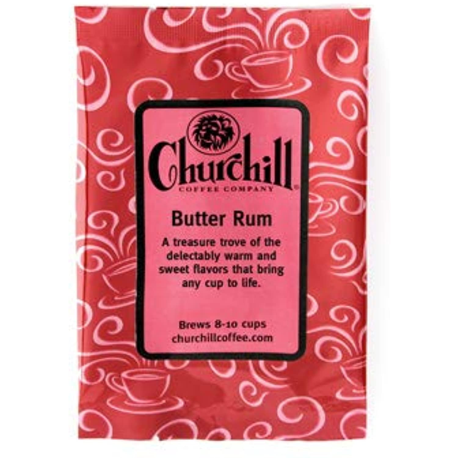 Churchill Coffee Butter Rum 10 Portioned Packs 1.5 Oz Each Ground
