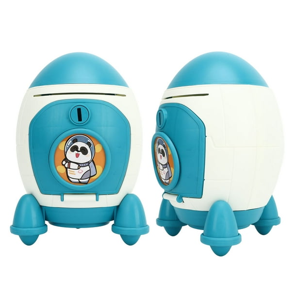 Hucha de dibujos animados BuyWeekMX Piggy Space Banco para niños con pegatinas