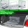 thumbnail image 6 of Moclever 2Pcs Humane Live Rodent Trap Cage, Galvanized Iron Foldable Rat Trap Cage with Detachable L Shaped Rod for Kitchen Garden Warehouse, 16x5.2x6in, 6 of 11