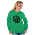 thumbnail image 4 of Koi Fish Ying Yang Balance Symbolic Unisex Plus Fleece Graphic Sweatshirt Brisco Brands 5X, 4 of 5