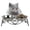 Black, variant on Elevated Stainless Steel Pet Feeder Dish Tray Dining Station For Cat And Small Dog Meals