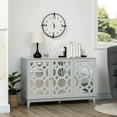 thumbnail image 2 of HOMCOM Buffet-Vaisselier de Cuisine avec Miroir et 2 Placards, Gris, 2 of 10