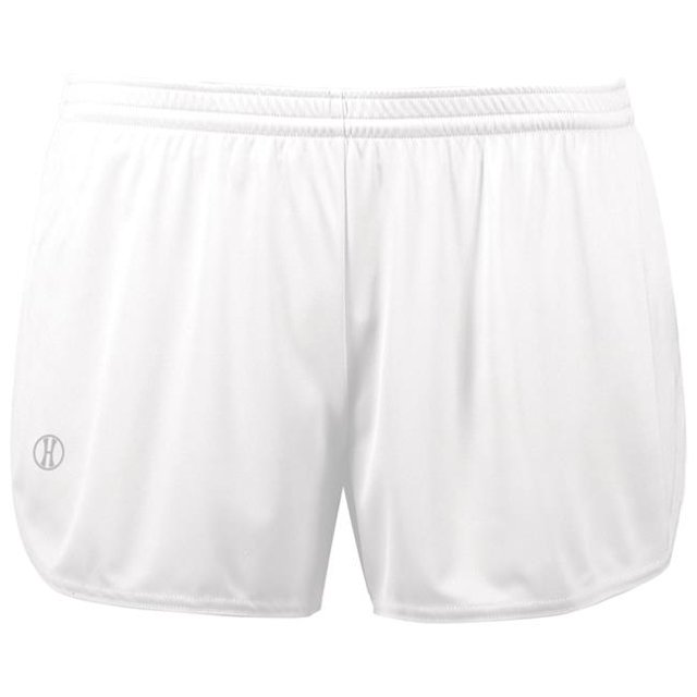Ladies PR Max Track Shorts, White - Extra Small