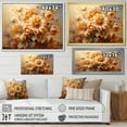 thumbnail image 4 of Designart "Beige Sunflowers love expression I" Floral Floater Framed Wall Art Print, 4 of 7