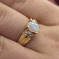 thumbnail image 3 of 14k Yellow Gold Oval Opal And Diamond Ring, 3 of 7